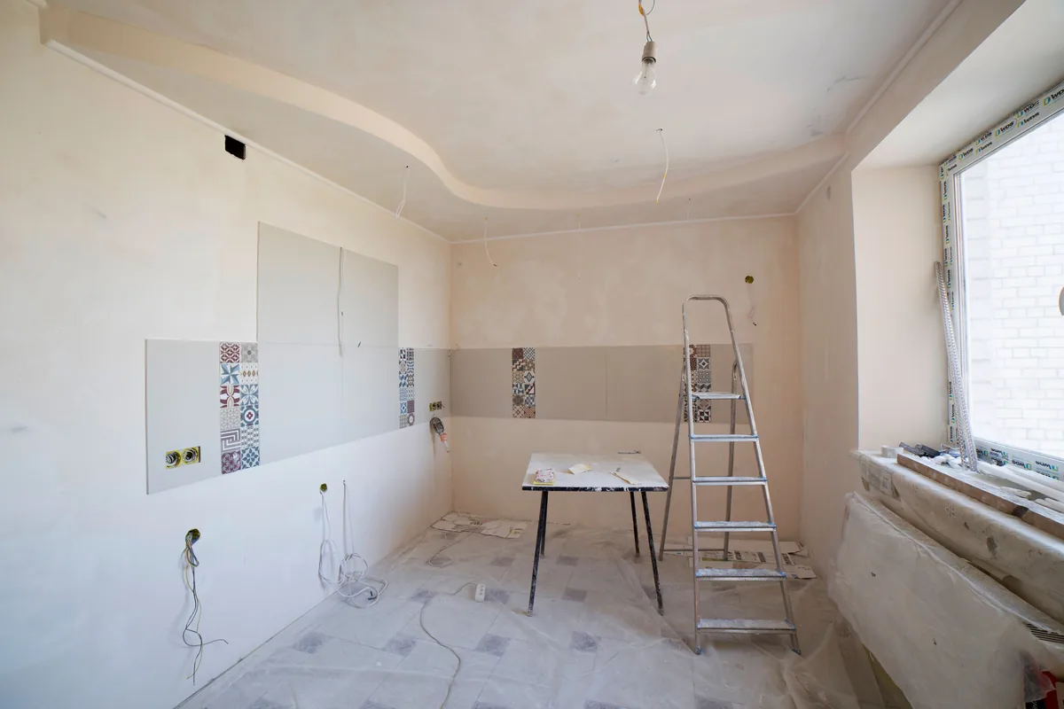 Home renovation in progress, the work behind a fixed-up sale