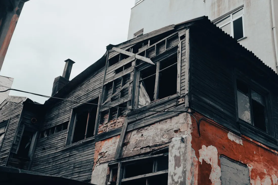 A run-down Iowa house that needs a lot of repairs before it can be sold
