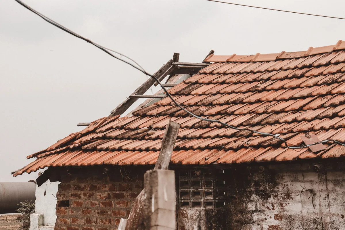 A damaged, aging roof, one of the big repairs that blocks financing on a house